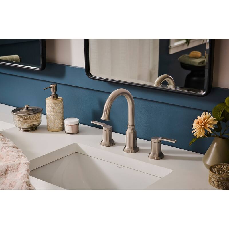 Ruvati Arti Two Handle Widespread Bathroom Faucet in Brushed Nickel - RVF5233BN - 7'6" x 9'6"