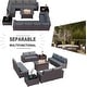 preview thumbnail 117 of 125, Kullavik 13 Pieces Outdoor Patio Furniture Set with Fire Pit Table w/ Wide Armrests