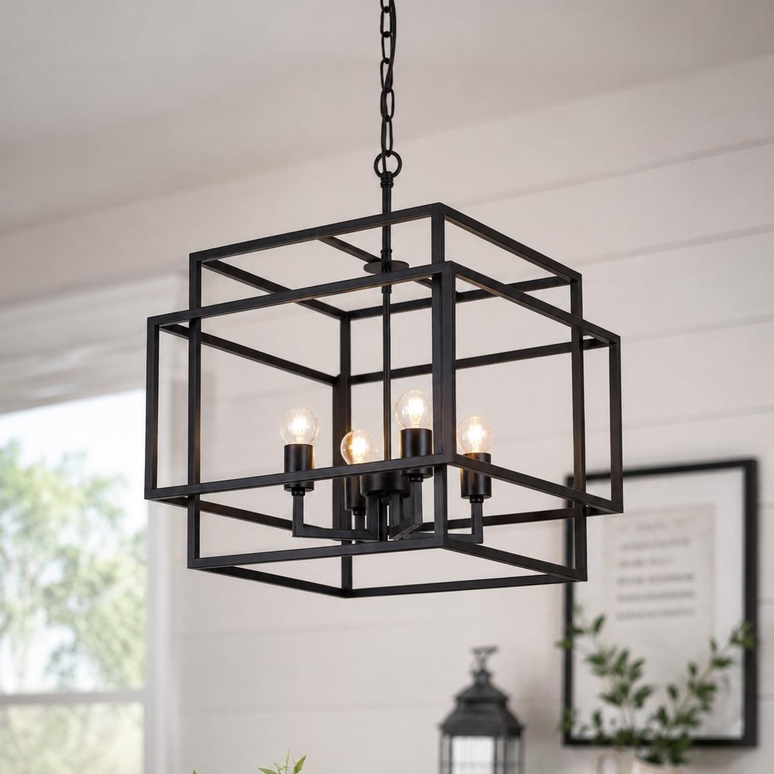 Maxax 4 - Light Lantern Square Chandelier