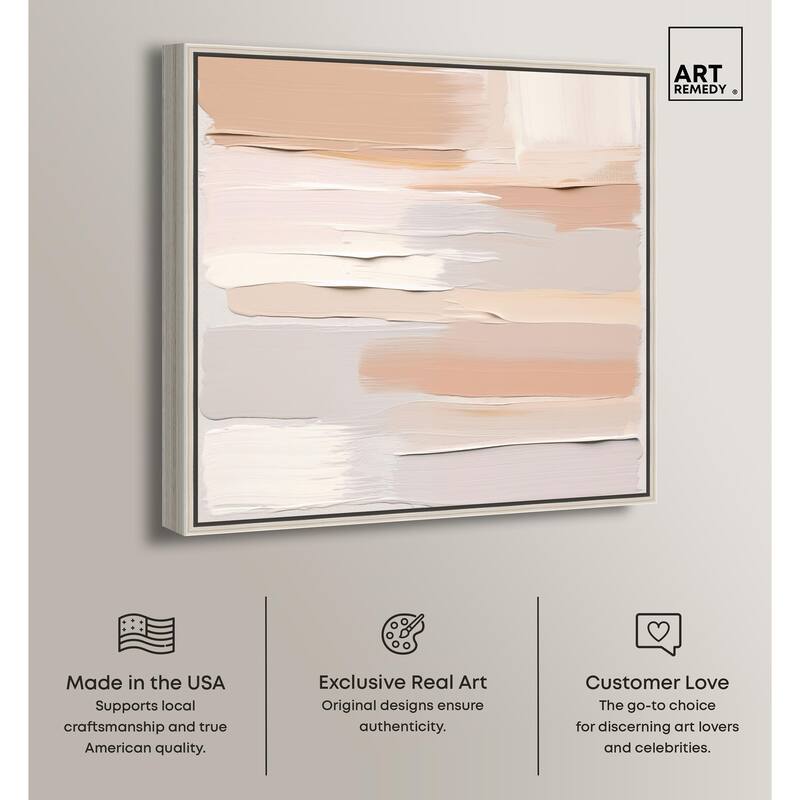 Roseate Cream Tones I Canvas by Art Remedy