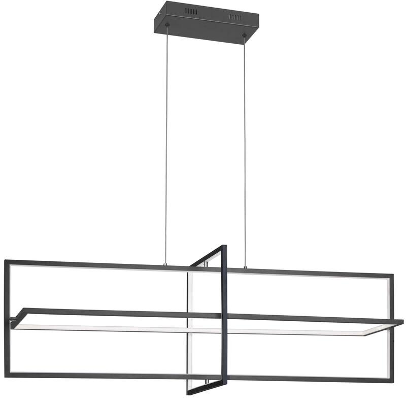 Chandelier - Southwestern Lighting - Matte Black Finish - Horizontal Design - Dining Room Light Fixture - 11.75