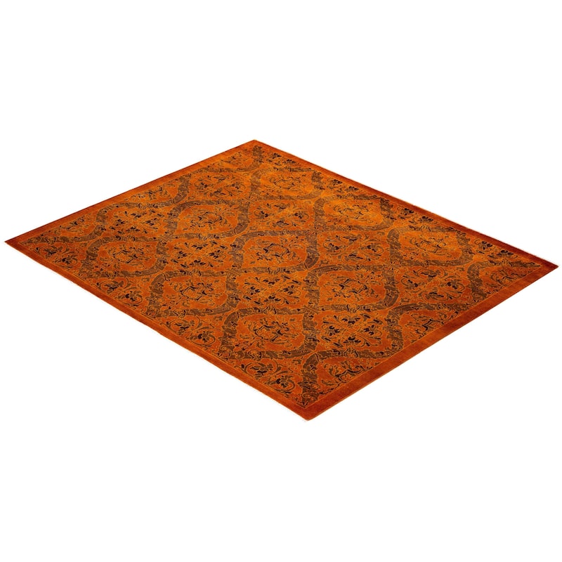 Vibrance One-of-a-Kind Handmade Area Rug - Orange, 5' 2" x 6' 4" - 5' 2" x 6' 4"
