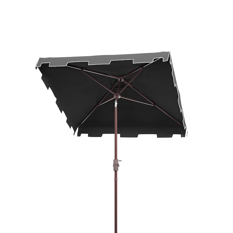 SAFAVIEH Outdoor Living Zimmerman 7.5-foot Square Market Umbrella - Black/White