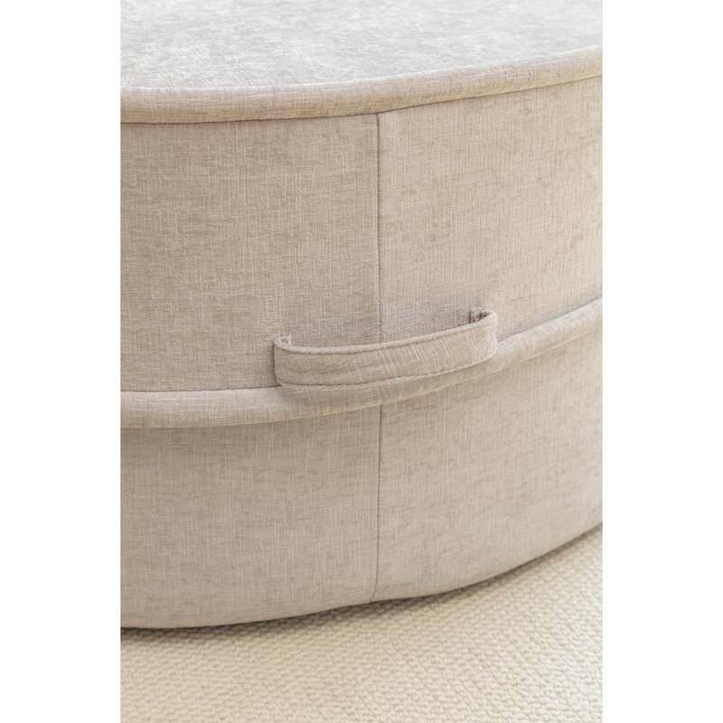 Comfortable Oversized Velvet Armchair with Ottoman and Multiple Pillows for Various Rooms