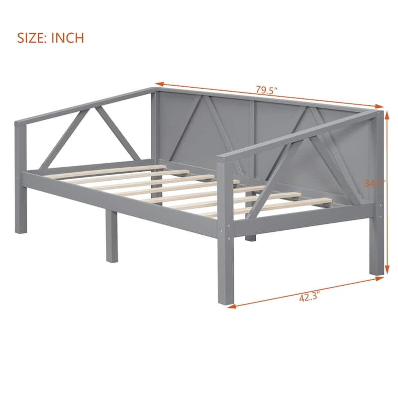 Twin Size Gray Daybed with Multi-Functional Design