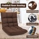 preview thumbnail 54 of 67, Costway Adjustable 14-Position Floor Chair Folding Lazy Gaming Sofa