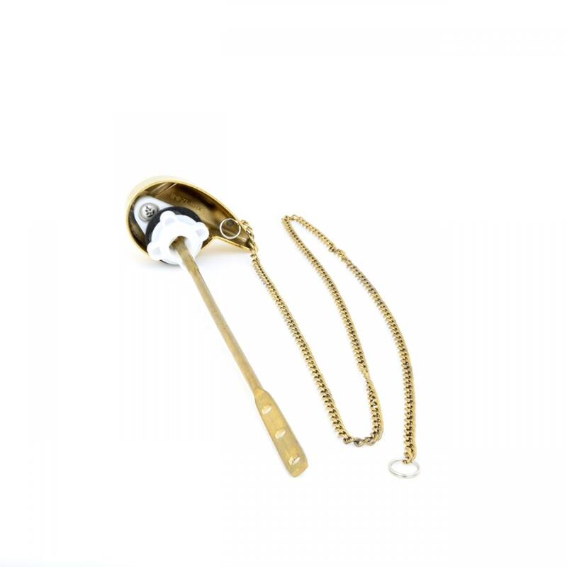 Brass Flush Handle and Chain for Ceramic High Tank Renovators Supply