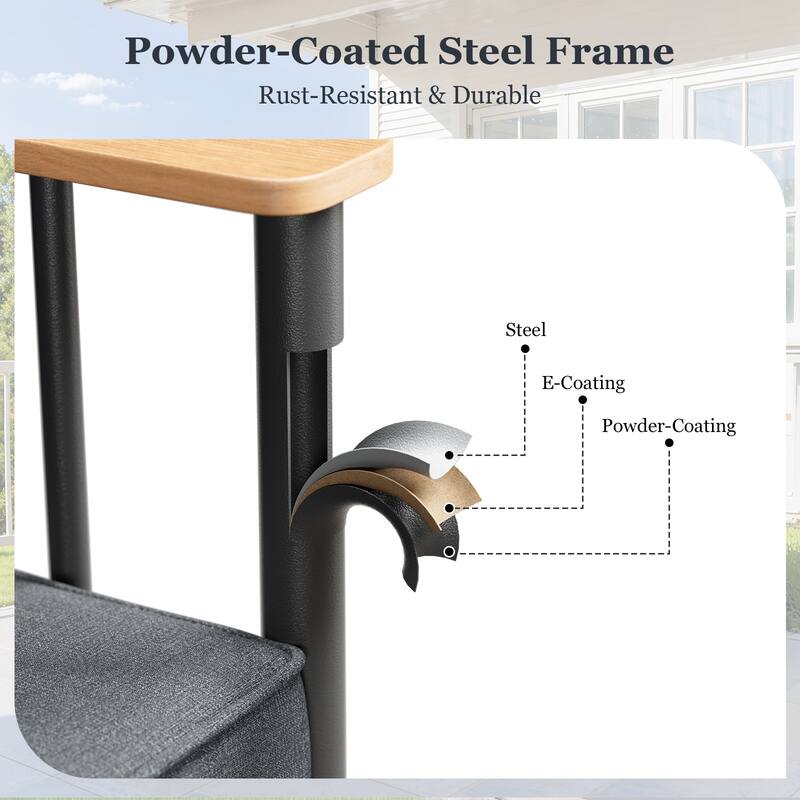 Pocassy 8PCS Sofa Chair Table with Ottoman