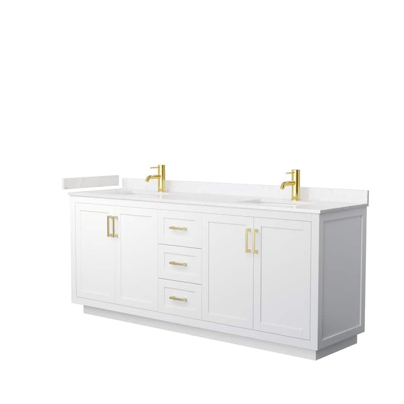 Miranda Double Vanity Set, Cultured Marble Top, No Mirror
