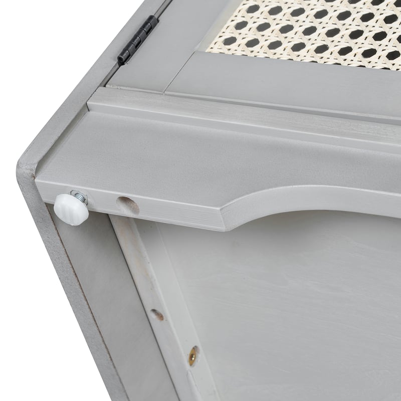 Rustic Entryway Shoe Bench with Removable Cushion