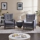 preview thumbnail 27 of 39, Aurora Modern Manual Recliner Set of 2 with Solid Wooden Legs Grey