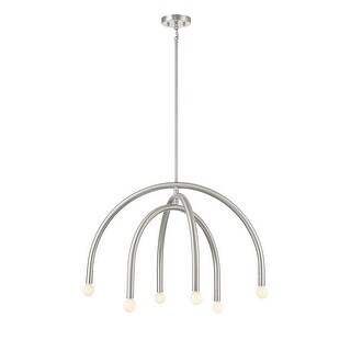 Trade Winds Cynthia 6-Light Chandelier in Brushed Nickel