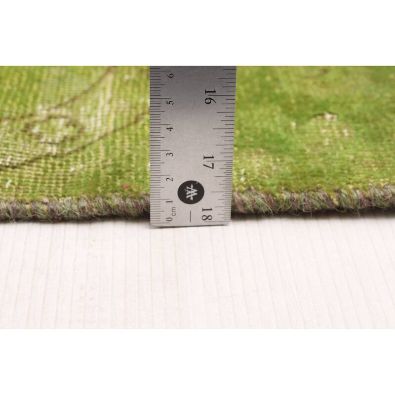 ECARPETGALLERY Hand-knotted Color Transition Lime Wool Rug - 4'4 x 7'4