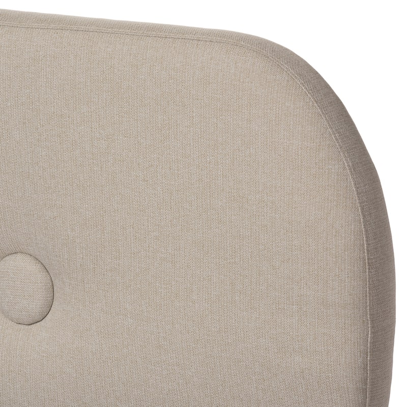 Nordic Platform Bed - Upholstered Bed Frame with Tufted Headboard - Rubberwood Construction - Modern Bedroom Furniture