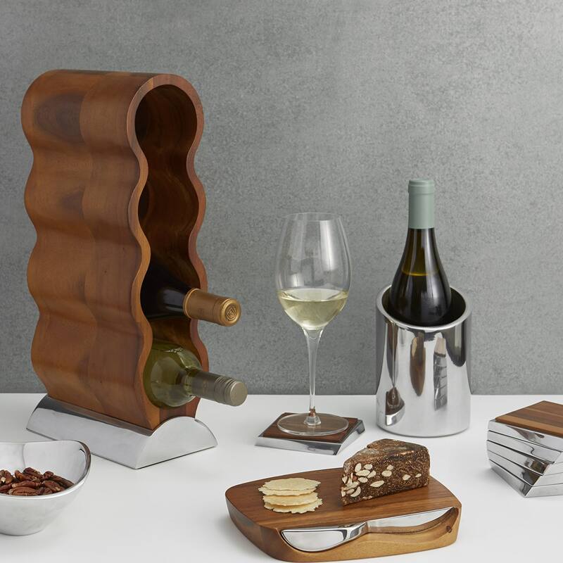 Nambe Blend Bar Board with Knife - 9” x 7.25”