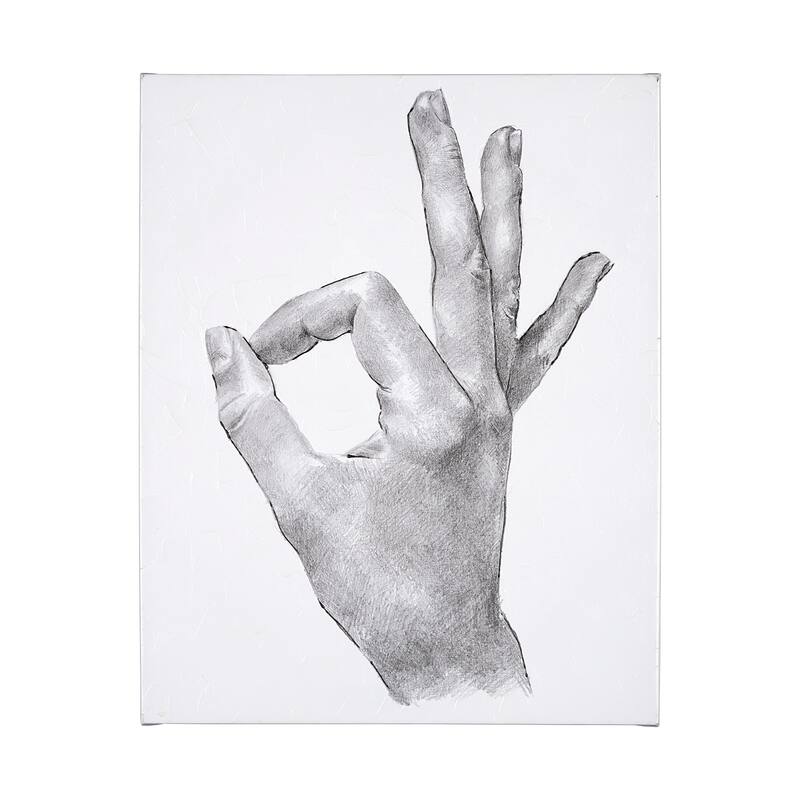 Hand Signs III (40 x 50) Canvas Art Print - Large