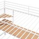 preview thumbnail 10 of 20, Modern Style Full Metal Loft Bed with Desk, Shelve, 4-step Ladder and Guardrail, Creative Structure & Good Stability, White