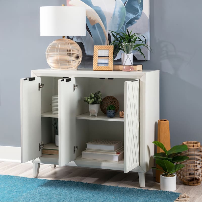 Camlin Wood 3-Door Adjustable Accent Cabinet