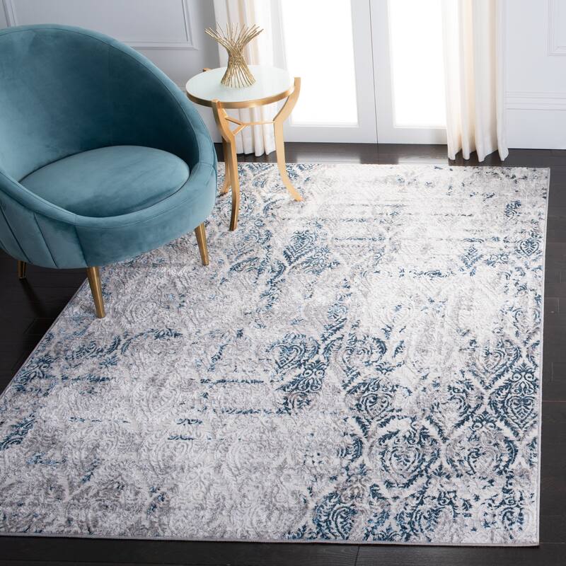 SAFAVIEH Amelia Agaath Modern Abstract Rug - 4'5" x 6'5" - Grey/Blue