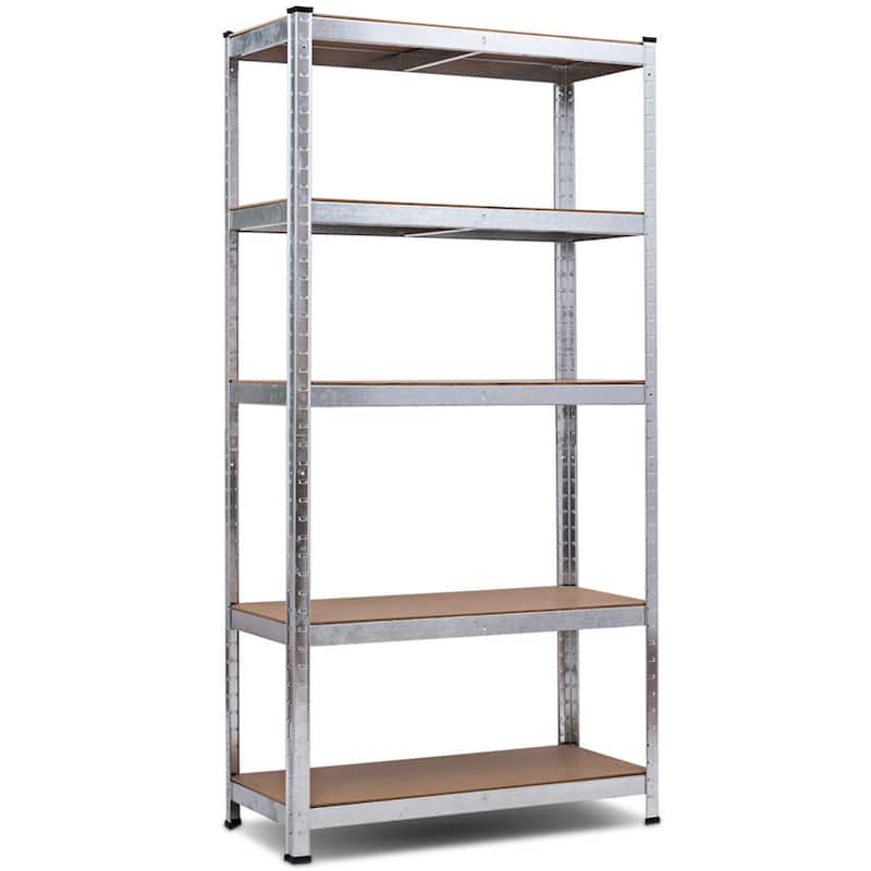 Costway 71'' Heavy Duty Storage Shelf Steel Metal Garage Rack 5 Level - 1 pc - sliver - 1 pc