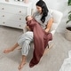 preview thumbnail 4 of 3, Baby Muslin Blanket - Large 40" X 40", Wine, By Comfy Cub - Wine