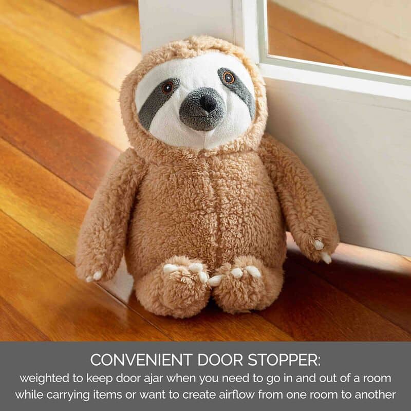 Elements Brown Sloth Door Stopper, 8 Inch - N/A