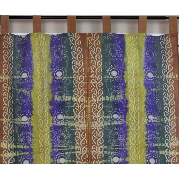 Shop Curtains For Living Room Celtic Batik Tie Dye Tab Top Cotton