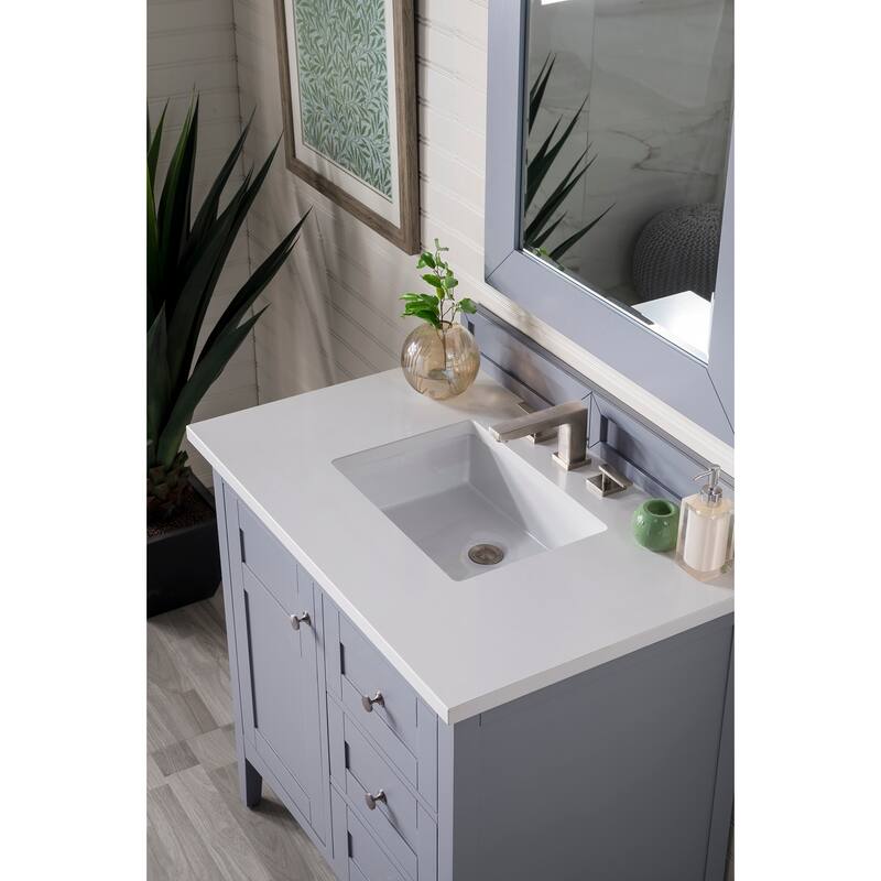 James Martin Vanities 527-V36-3WZ Palisades 36" Free Standing Single