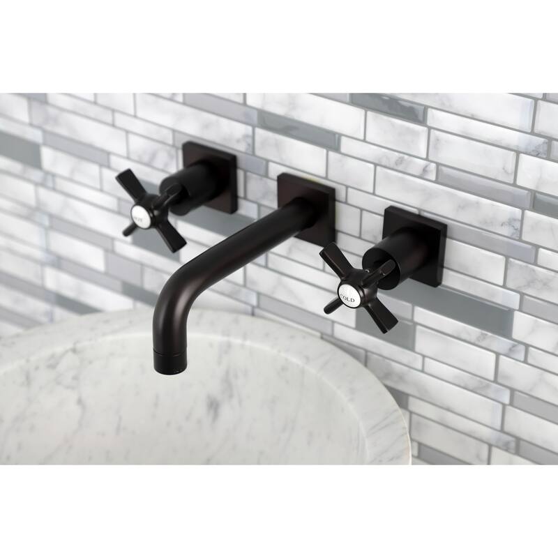 Millennium Two-Handle 3-Hole Wall Mount Bathroom Faucet