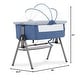 preview thumbnail 3 of 5, Dream On Me Lotus Bassinet & Bedside Sleeper in Blue