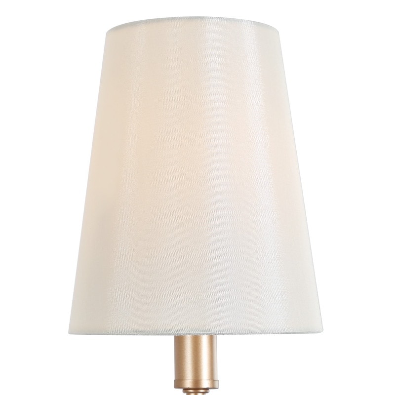 Fabrey Mid-century Modern Glam 5-light Gold Chandelier Fabric Shade Dining Room Lighting