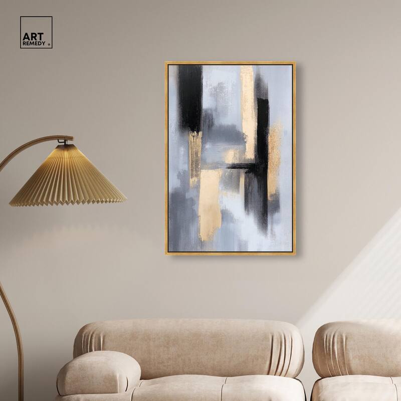 Onyx and Aureolin I Canvas by Art Remedy