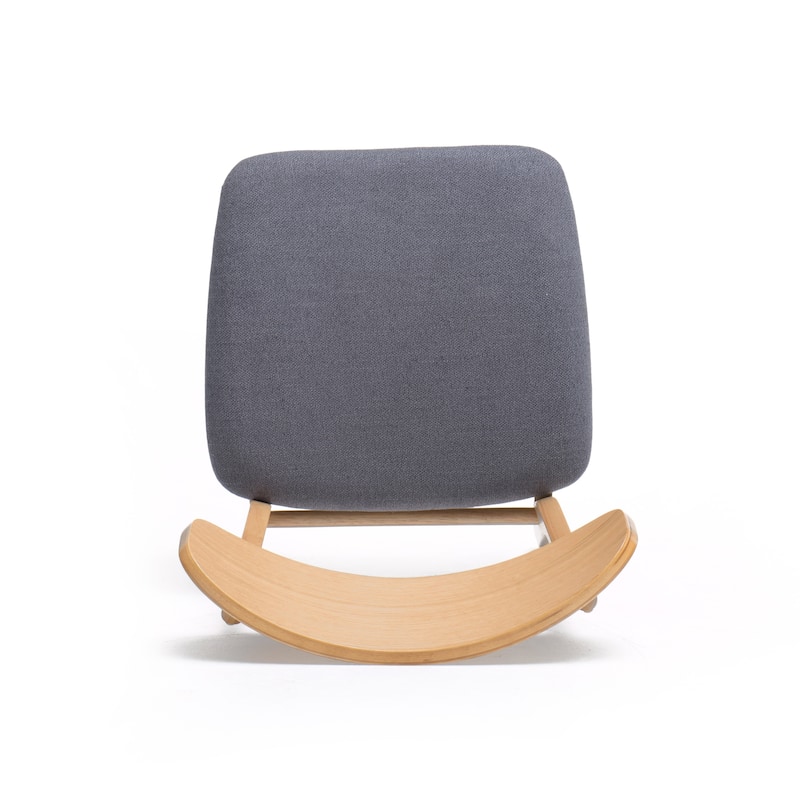 Roomfitters Set of 2 Modern Dining Chairs with Padded Fabric Seats and Solid Rubberwood Legs