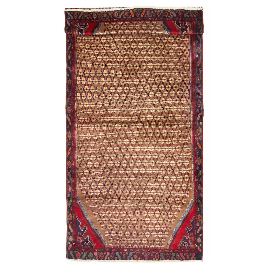 ECARPETGALLERY Hand-knotted Andelz Brown Wool Rug - 4'8 x 10'5