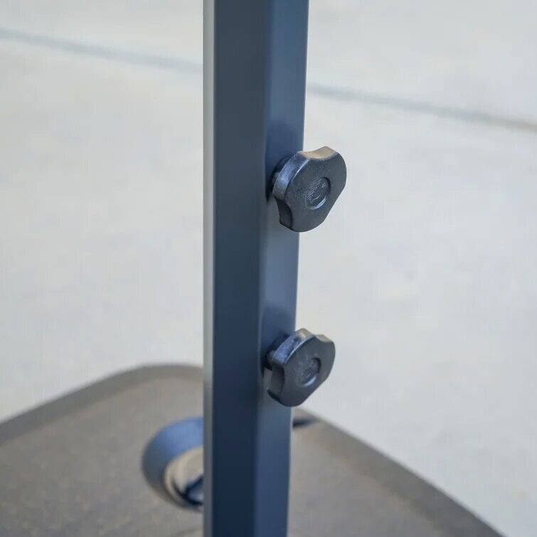 Modern Aluminum Hanging Umbrella with Resin Base, Weather Resistant