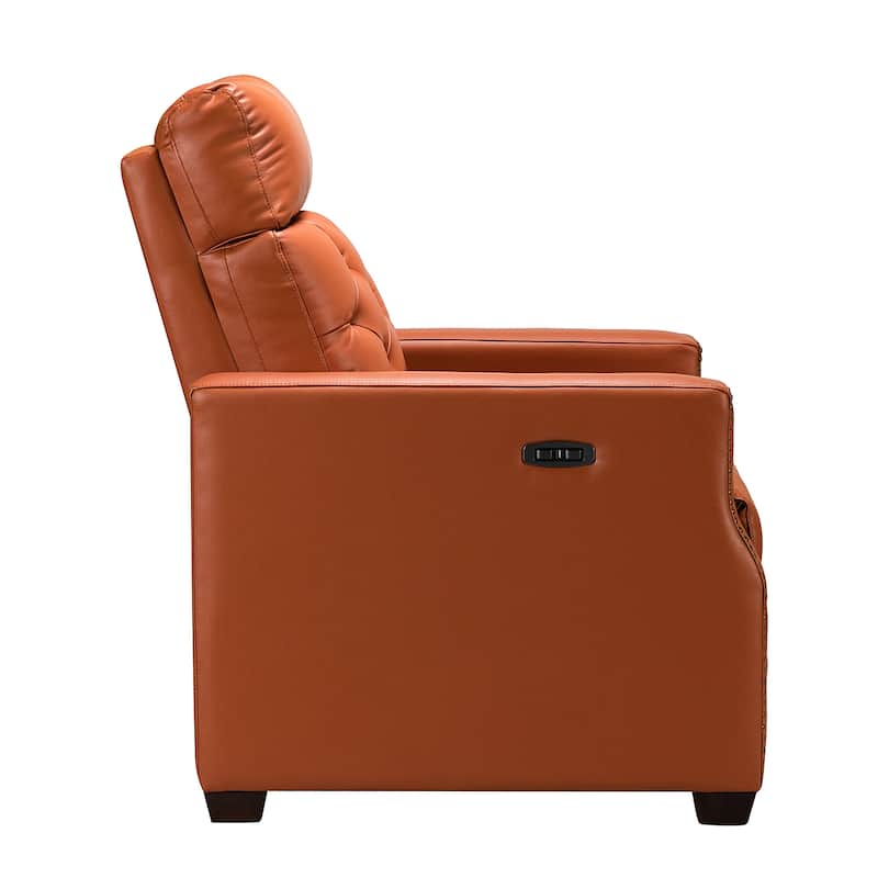 Alina 31.50" Wide Genuine Leather Power Recliner with USB Port