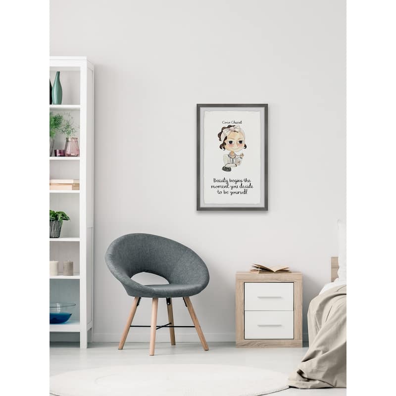 'Beauty Begins' Framed Painting Print