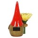 preview thumbnail 11 of 13, Exhart Solar Sunflower Simon Garden Gnome Statue, 12 Inch