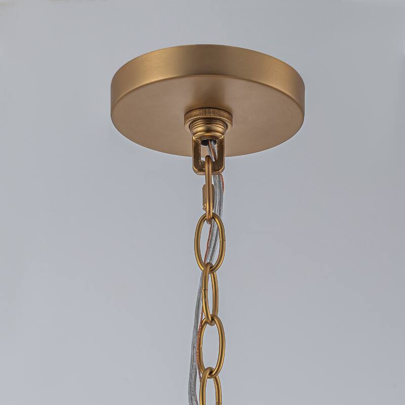 Modern Industrial 3-Light Clear Glass Drum Pendant Light