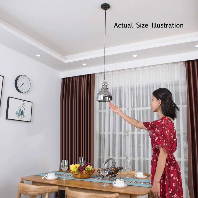 Alita Antique Black Pendant with Smoked Bubble Glass and Chrome Edge