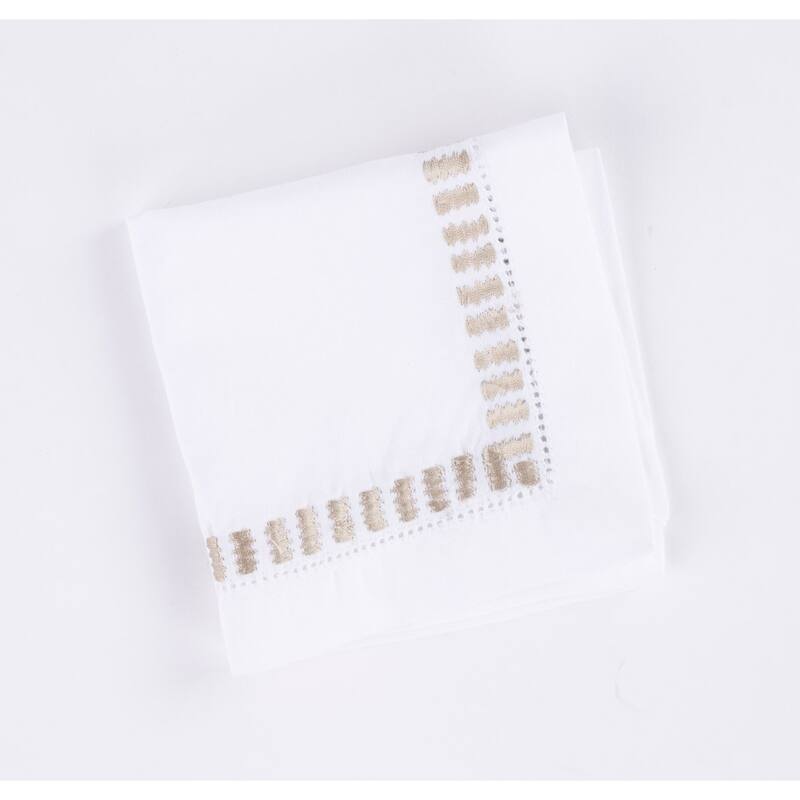 Serena Cocktail Napkin Set (Set of 4) - Oyster