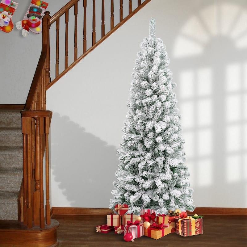 National Tree Company 6 ft. Acacia Medium Flocked Tree - 6 Foot