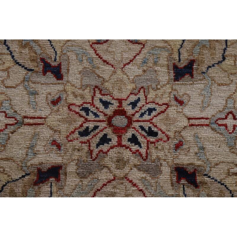 Hand Knotted Oriental 100% Wool Carpet Traditional Floral Beige & Ivories Sultanabad Area Rug - 14' 1'' X 10' 0''