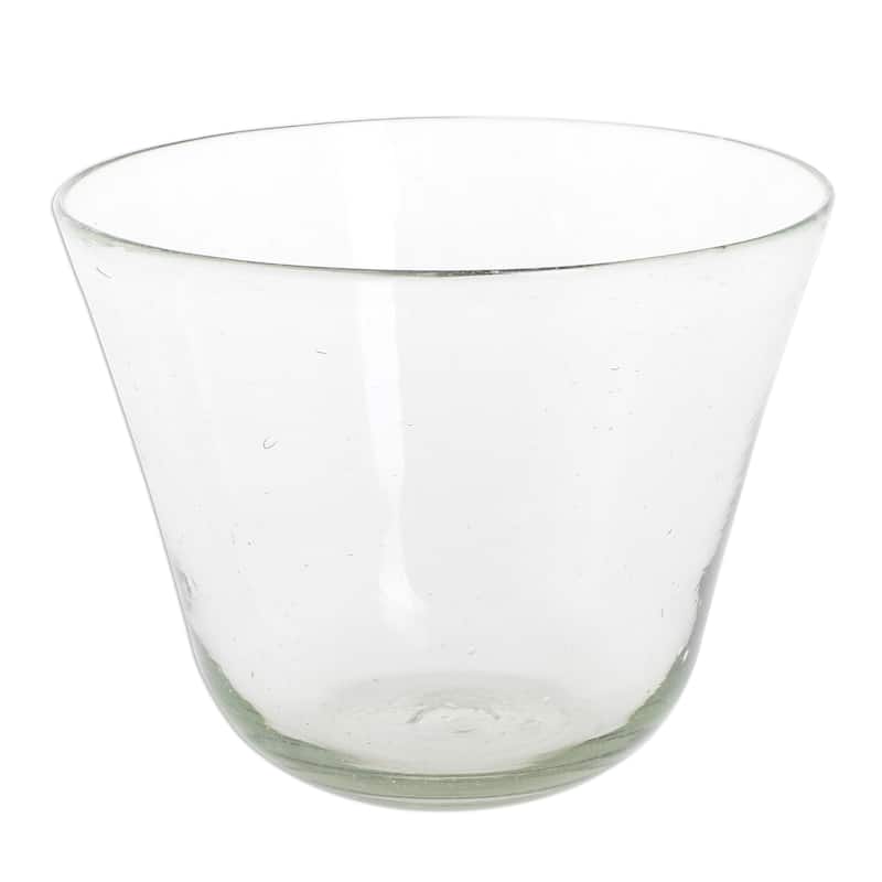 Novica Handmade Clear Delight Glass Salad Bowl Set (Set Of 3)