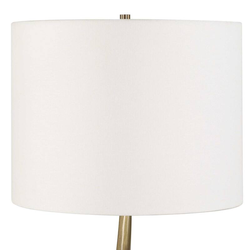 Uttermost Spiraling Cordless Brass Buffet Lamp - 13.00" W x 35.00" H x 13.00" D