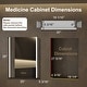 preview thumbnail 5 of 32, Rail Aluminum Recessed/Surface Mount Bathroom Medicine Cabinet with Mirror, Adjustable Brightness, Defogging & USB Port