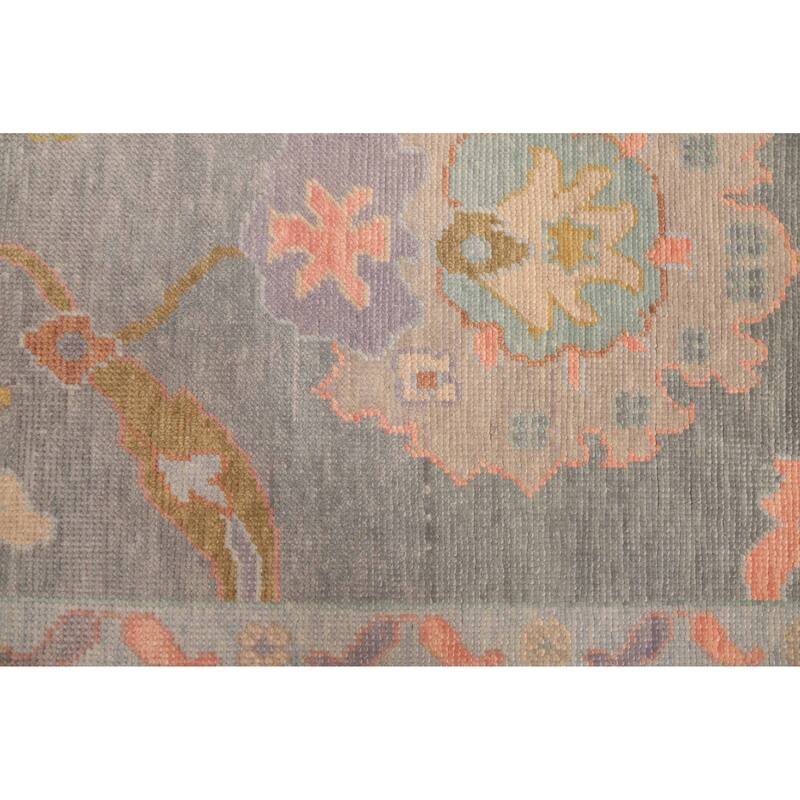 ECARPETGALLERY Hand-knotted Modern Oushak Sage Wool Rug - 8'11 x 11'11