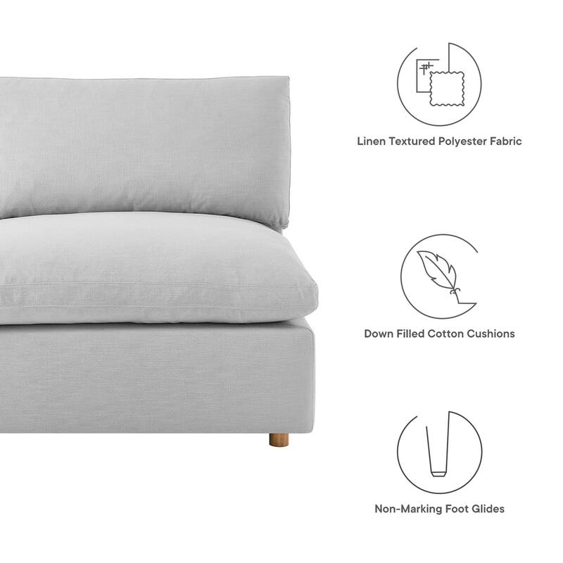 Commix 7-Piece Down Filled Overstuffed Sectional Sofa