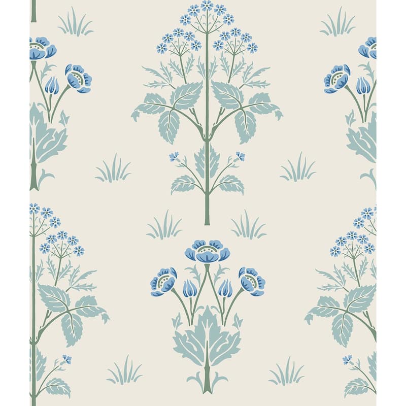 Meadow Sweet Chalk and Wedgwood Peel and Stick Wallpaper