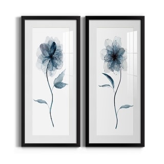 Indigo Floral I-Premium Gallery Framed Print - Ready to Hang